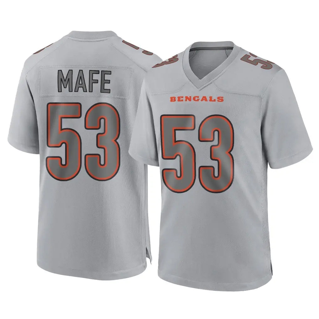 Kooe C.Bengals #53 Boye Mafe Player Gray Atmosphere Fashion Game Stitched Jerseys