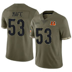 Kooe C.Bengals #53 Boye Mafe Player Olive Salute to Service Limited Game Stitched Jerseys