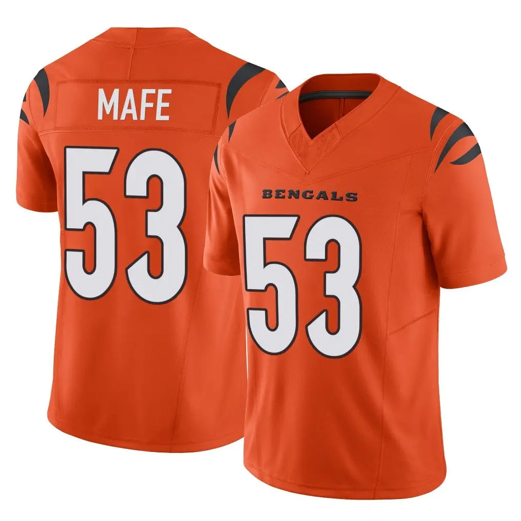 Kooe C.Bengals #53 Boye Mafe Player Orange Vapor F.U.S.E. Limited Home Game Stitched Jerseys