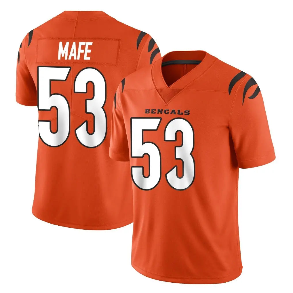 Kooe C.Bengals #53 Boye Mafe Player Orange Vapor Untouchable Limited Home Game Stitched Jerseys