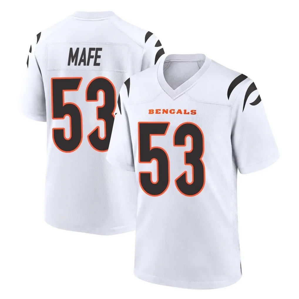 Kooe C.Bengals #53 Boye Mafe Player White Home Game Stitched Jerseys