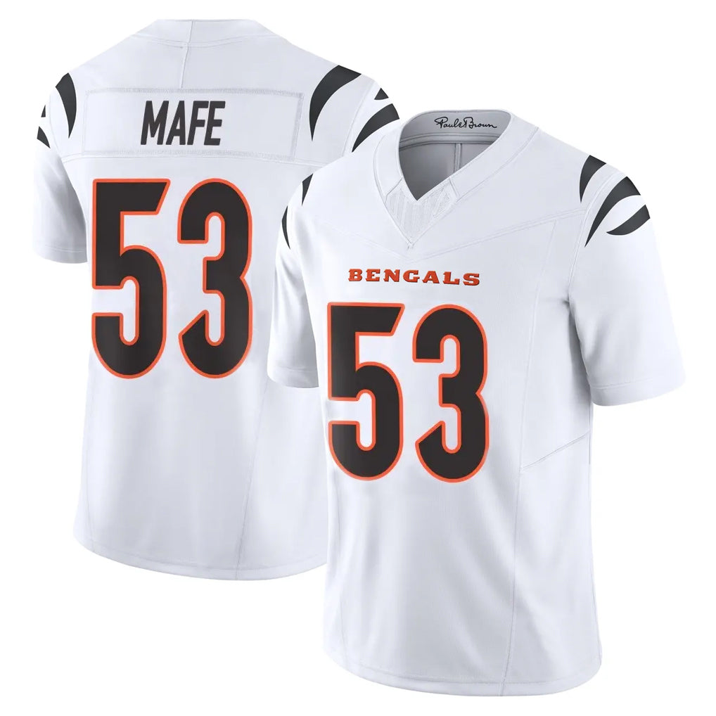 Kooe C.Bengals #53 Boye Mafe Player White Vapor F.U.S.E. Limited Home Game Stitched Jerseys