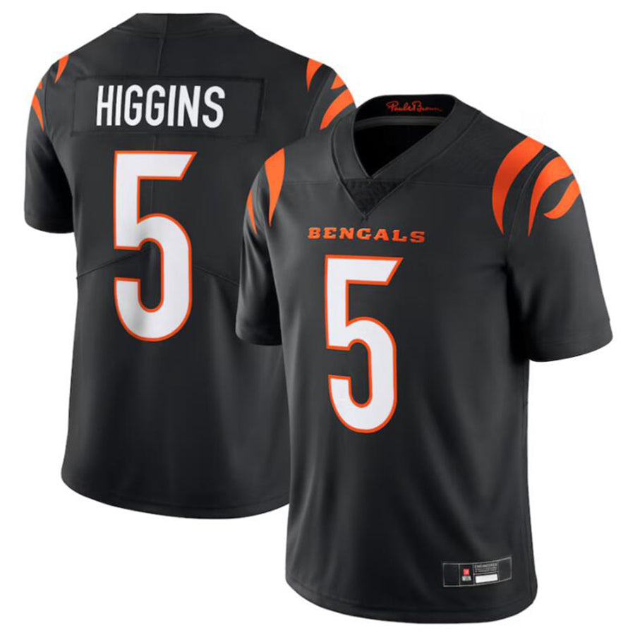 Kooe C.Bengals #5 Tee Higgins Black Vapor Untouchable Limited Jersey American Stitched  Jerseys