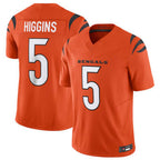 KooeC.Bengals #5 Tee Higgins Orange Vapor Untouchable Limited Jersey American Stitched  Jerseys