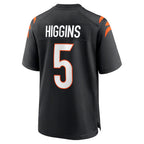 Kooe C.Bengals #5 Tee Higgins Player Black Home Game Stitched Jerseys