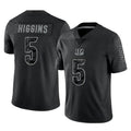Kooe C.Bengals #5 Tee Higgins Player Black Reflective Limited Game Stitched Jerseys