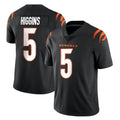 Kooe C.Bengals #5 Tee Higgins Player Black Vapor Untouchable Limited Home Game Stitched Jerseys