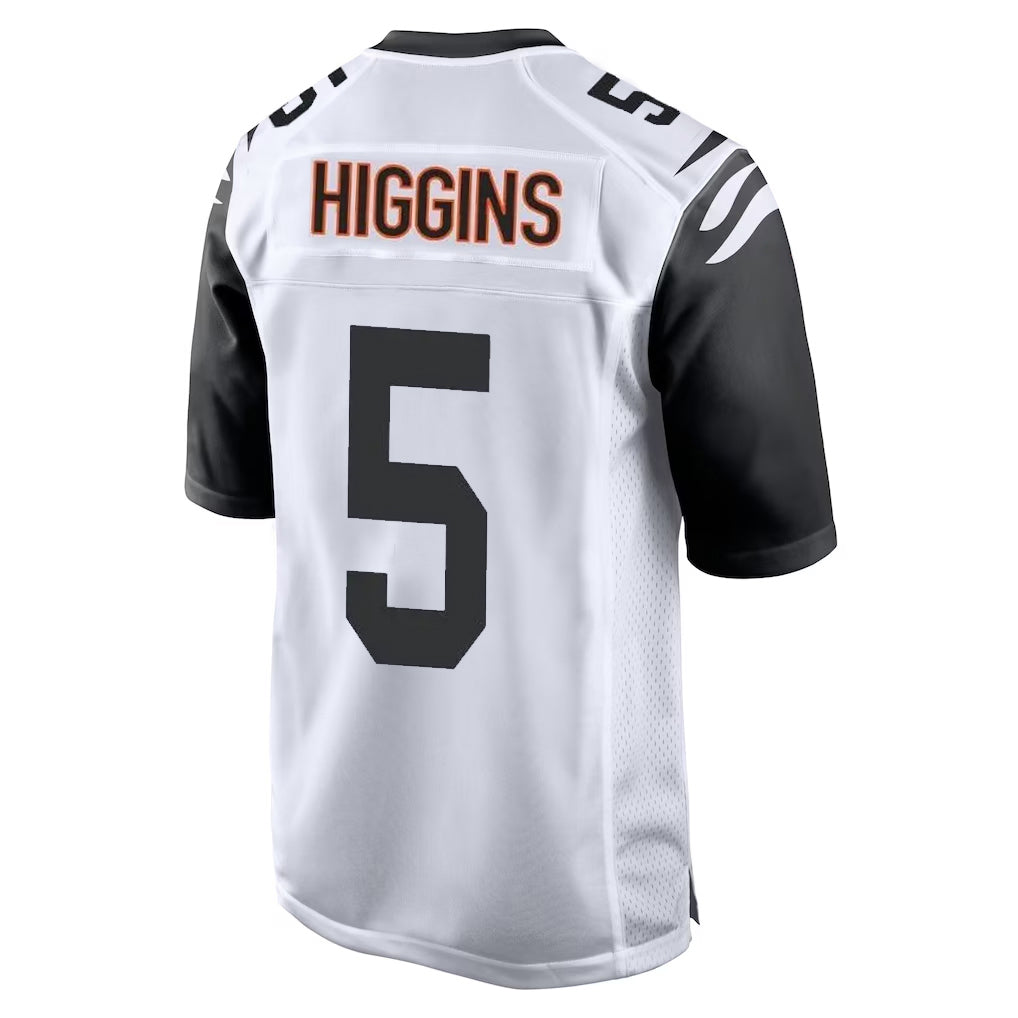 Kooe C.Bengals #5 Tee Higgins Player White Alternate Home Game Stitched Jerseys