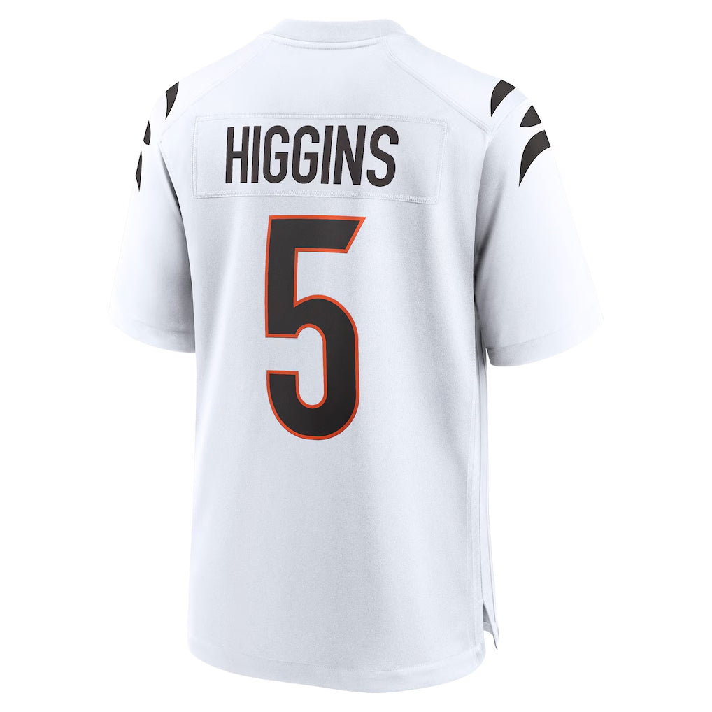 Kooe C.Bengals #5 Tee Higgins Player White Home Game Stitched Jerseys