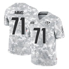 Kooe C.Bengals #71 Amarius Mims Player Arctic Camo Salute to Service Limited Stitched Jerseys