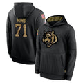 Kooe C.Bengals #71 Amarius Mims Player Black Salute to Service Pullover Hoodies Limited Stitched Jerseys