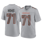 Kooe C.Bengals #71 Amarius Mims Player Gray Atmosphere Fashion Game Stitched Jerseys