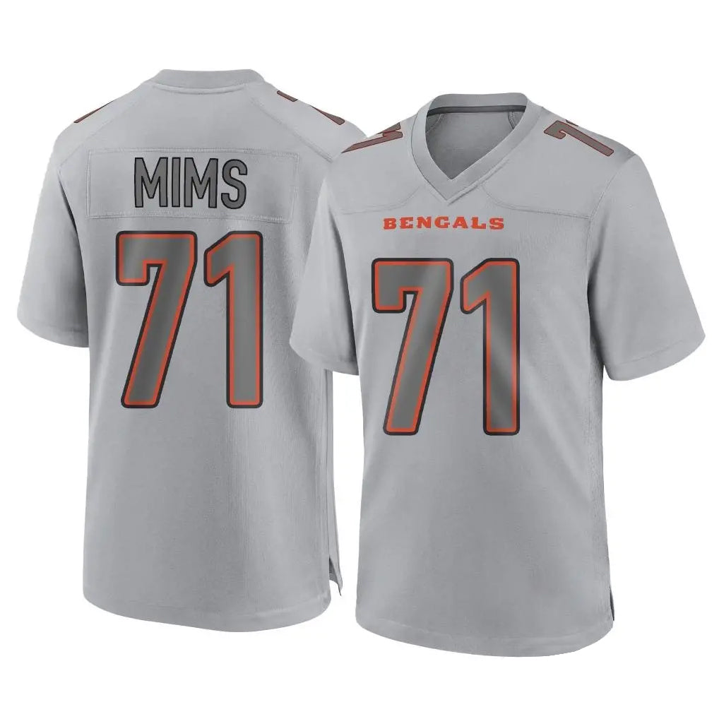 Kooe C.Bengals #71 Amarius Mims Player Gray Atmosphere Fashion Game Stitched Jerseys