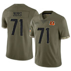 Kooe C.Bengals #71 Amarius Mims Player Olive Salute to Service Limited Game Stitched Jerseys