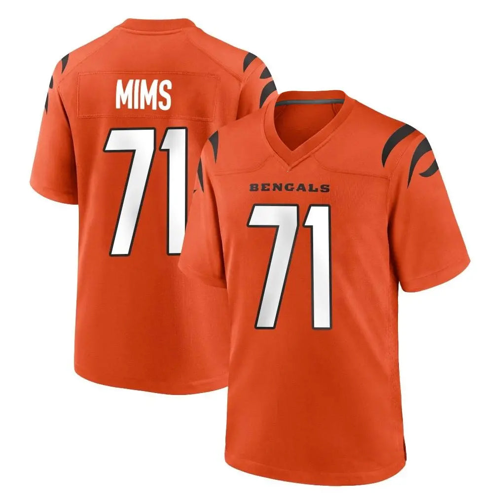 Kooe C.Bengals #71 Amarius Mims Player Orange Home Game Stitched Jerseys