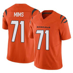 Kooe C.Bengals #71 Amarius Mims Player Orange Vapor F.U.S.E. Limited Home Game Stitched Jerseys