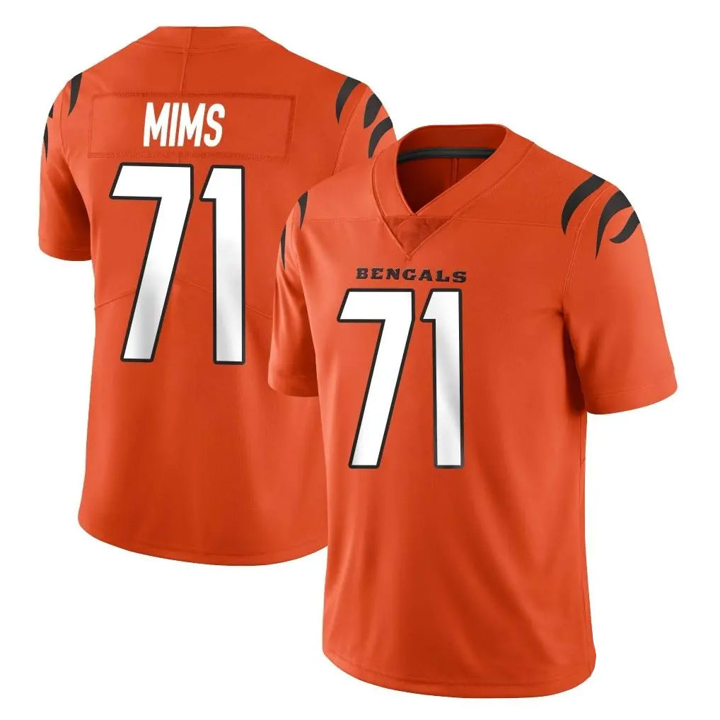 Kooe C.Bengals #71 Amarius Mims Player Orange Vapor Untouchable Limited Home Game Stitched Jerseys