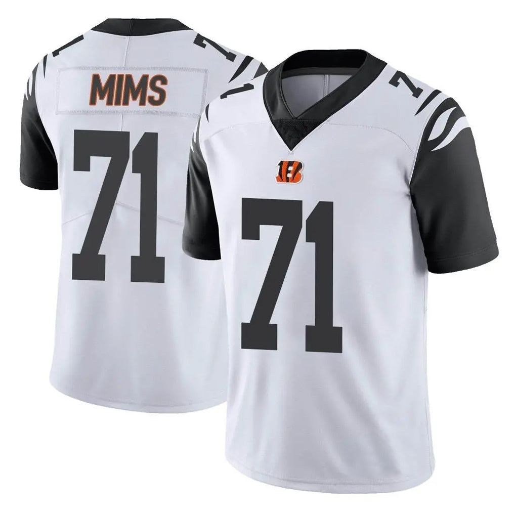 Kooe C.Bengals #71 Amarius Mims Player White Color Rush Vapor Untouchable Limted Home Game Stitched Jerseys