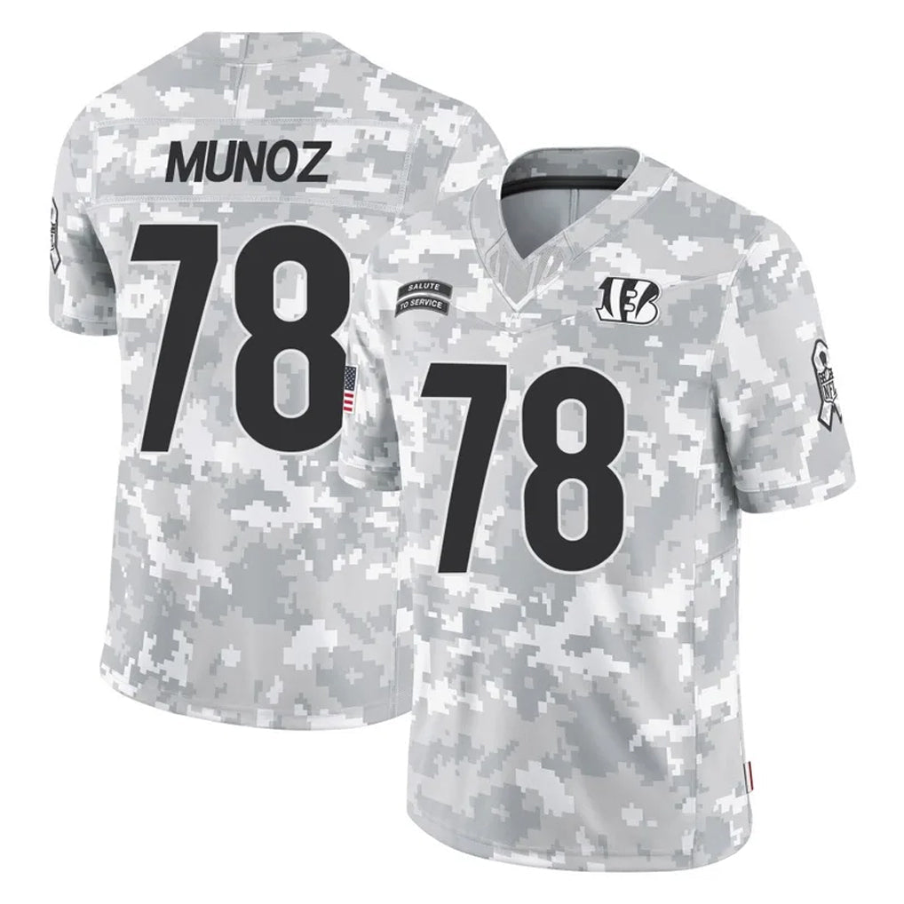 Kooe C.Bengals #78 Anthony Munoz Player Arctic Camo Salute to Service Limited Stitched Jerseys
