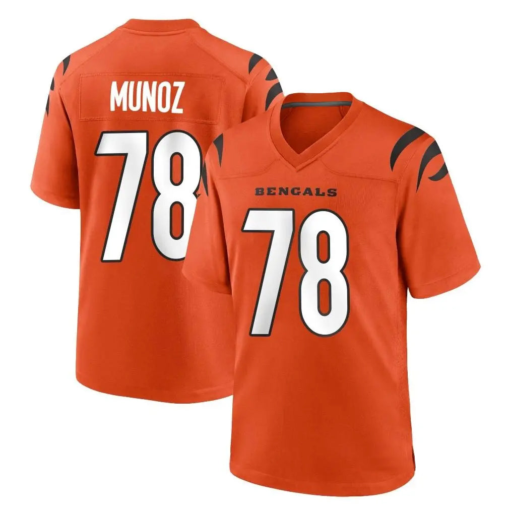 Kooe C.Bengals #78 Anthony Munoz Player Orange Home Game Stitched Jerseys