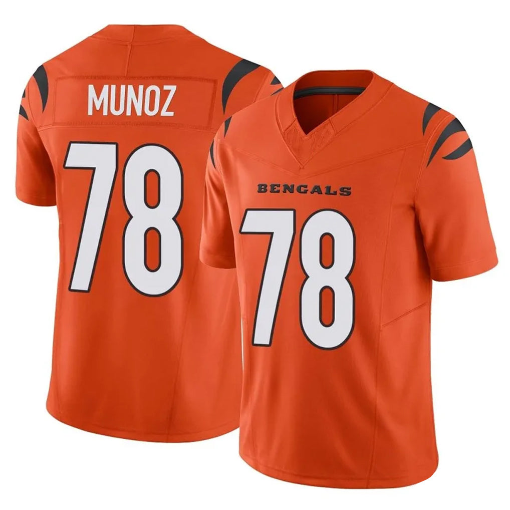 Kooe C.Bengals #78 Anthony Munoz Player Orange Vapor F.U.S.E. Limited Home Game Stitched Jerseys