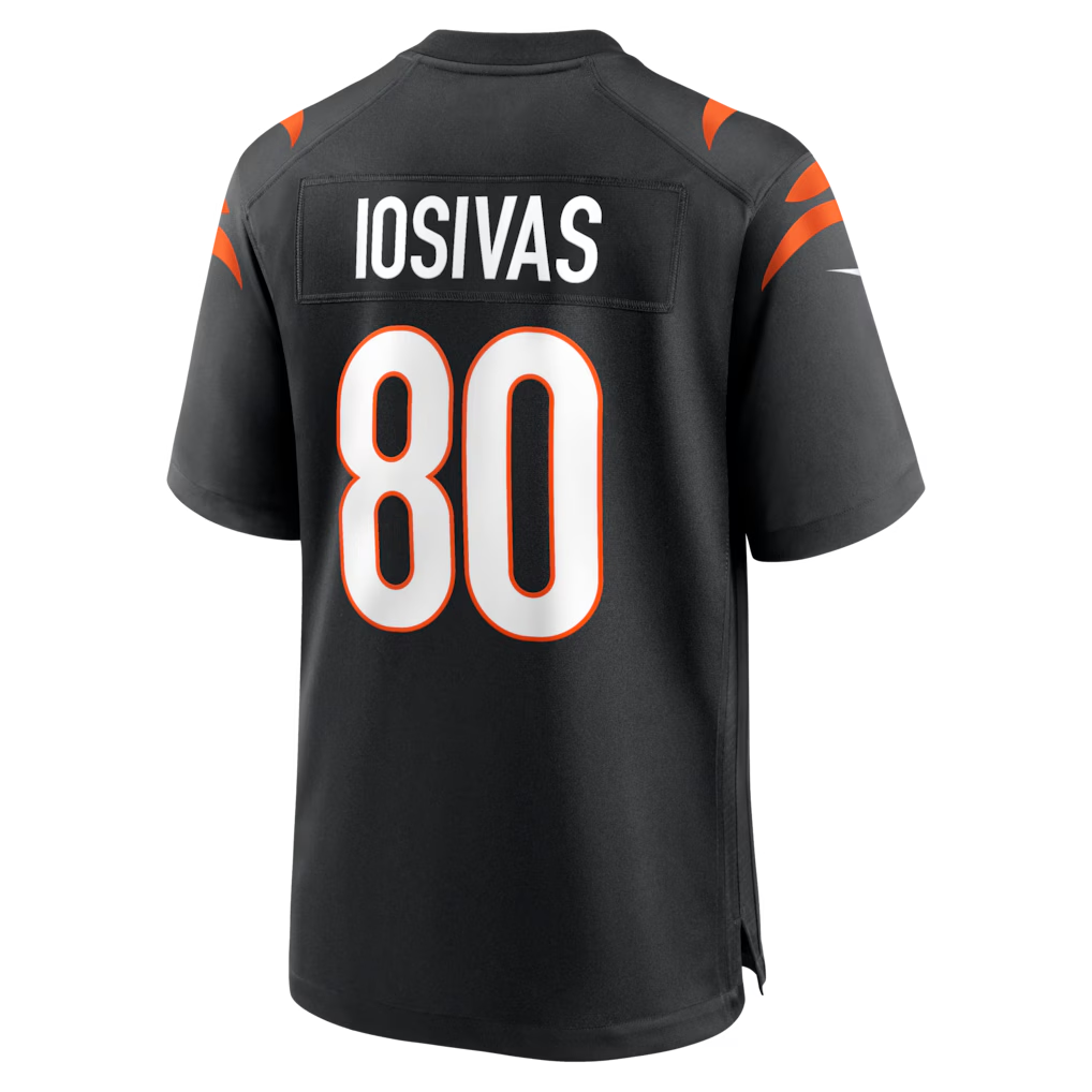 Kooe C.Bengals #80 Andrei Iosivas Black Team Game Stitched Jerseys