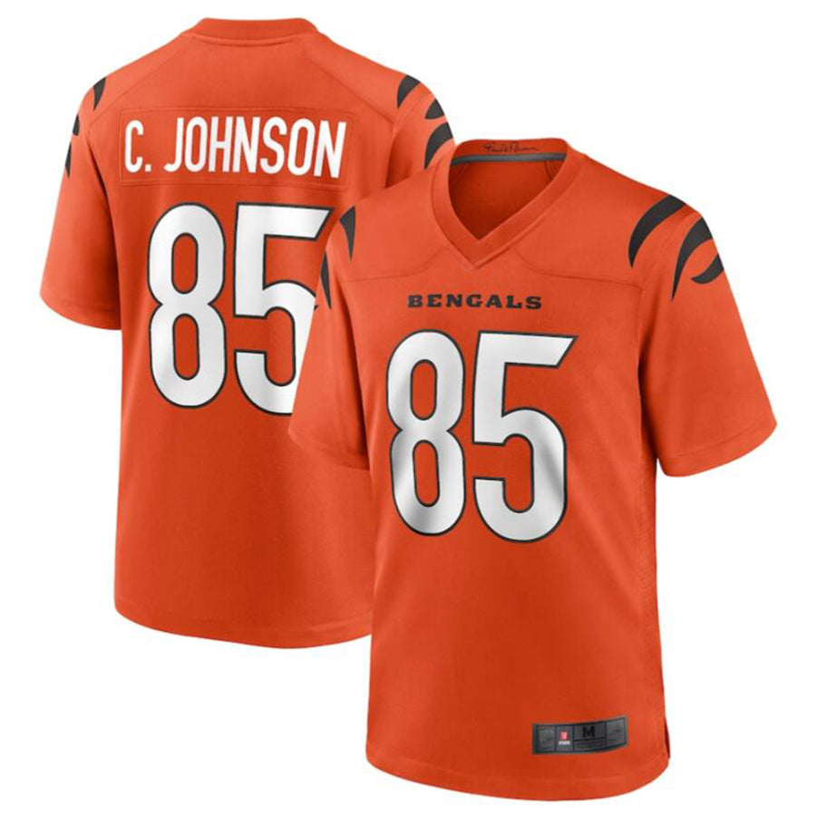 Kooe C.Bengals #85 Chad Johnson Orange Retired Player Alternate Game Jersey American Stitched Jerseys