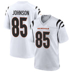 Kooe C.Bengals #85 Chad Johnson Player White Home Game Stitched Jerseys