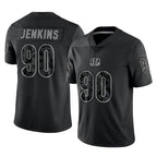 Kooe C.Bengals #90 Kris Jenkins Jr Player Black Reflective Limited Game Stitched Jerseys