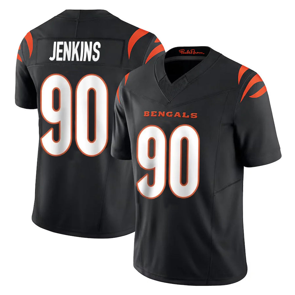 Kooe C.Bengals #90 Kris Jenkins Jr Player Black Vapor F.U.S.E. Limited Home Game Stitched Jerseys