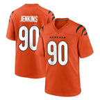 Kooe C.Bengals #90 Kris Jenkins Jr Player Orange Home Game Stitched Jerseys