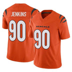 Kooe C.Bengals #90 Kris Jenkins Jr Player Orange Vapor F.U.S.E. Limited Home Game Stitched Jerseys