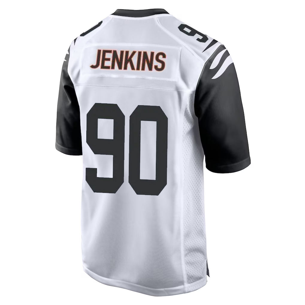 Kooe C.Bengals #90 Kris Jenkins Jr Player White Alternate Home Game Stitched Jerseys