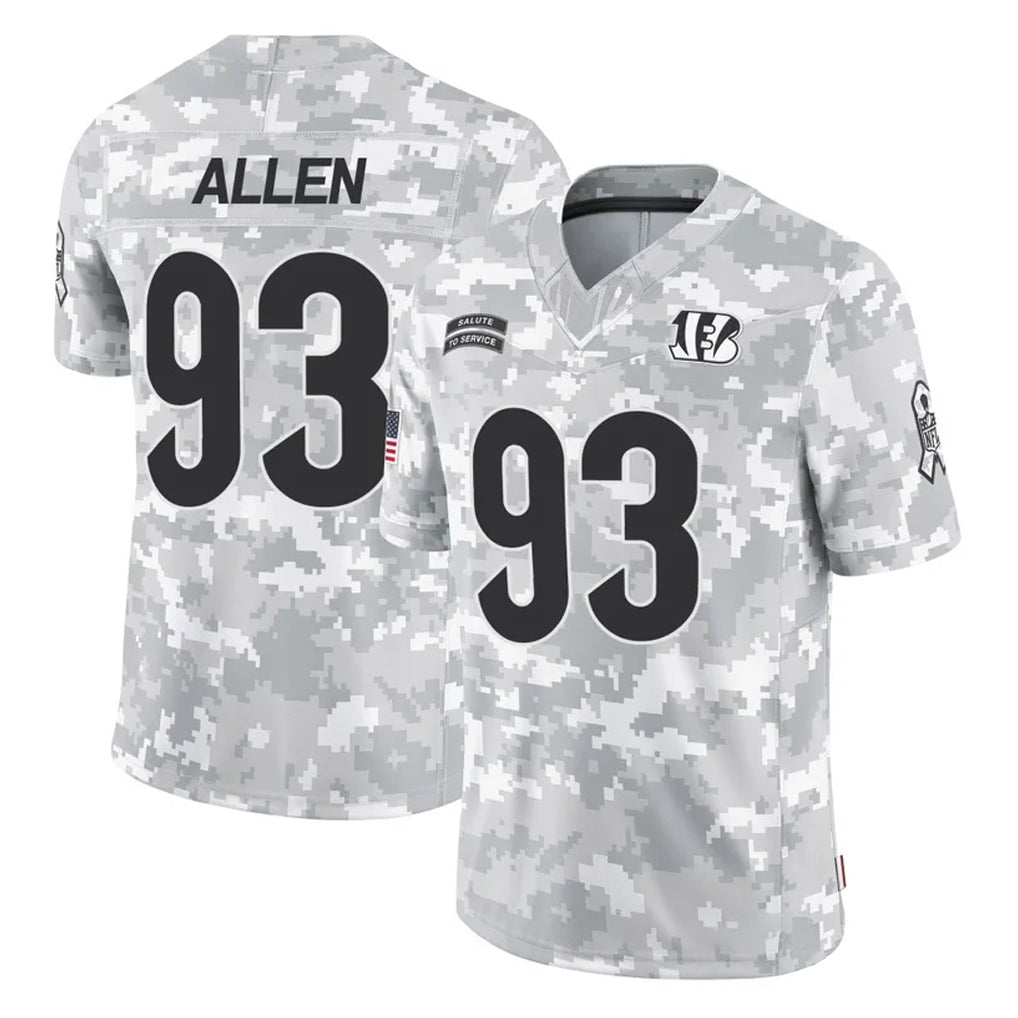 Kooe C.Bengals #93 Jonathan Allen Player Arctic Camo Salute to Service Limited Stitched Jerseys