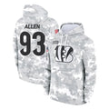Kooe C.Bengals #93 Jonathan Allen Player Arctic Camo Salute to Service Pullover Hoodie Limited Stitched Jerseys