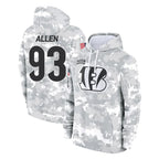 Kooe C.Bengals #93 Jonathan Allen Player Arctic Camo Salute to Service Pullover Hoodie Limited Stitched Jerseys