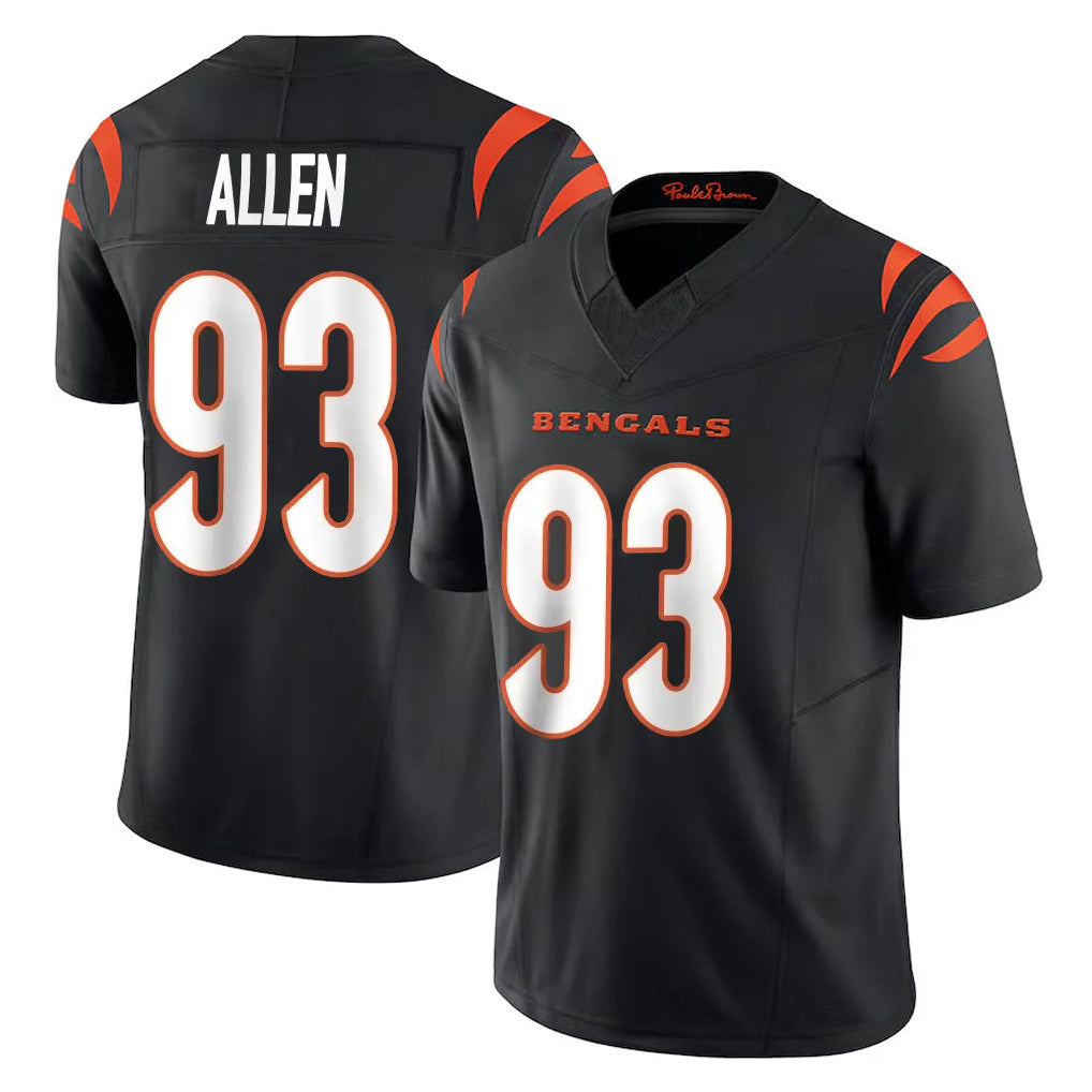 Kooe C.Bengals #93 Jonathan Allen Player Black Vapor F.U.S.E. Limited Home Game Stitched Jerseys