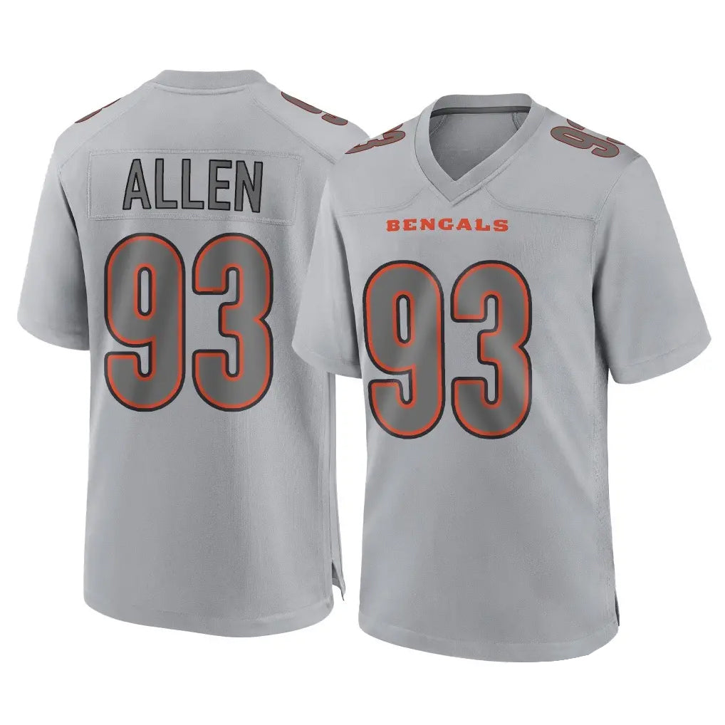 Kooe C.Bengals #93 Jonathan Allen Player Gray Atmosphere Fashion Game Stitched Jerseys