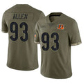 Kooe C.Bengals #93 Jonathan Allen Player Olive Salute to Service Limited Game Stitched Jerseys