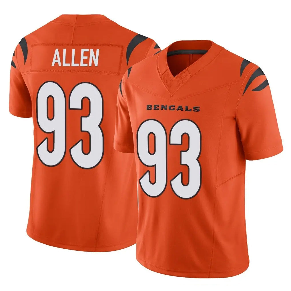 Kooe C.Bengals #93 Jonathan Allen Player Orange Vapor F.U.S.E. Limited Home Game Stitched Jerseys