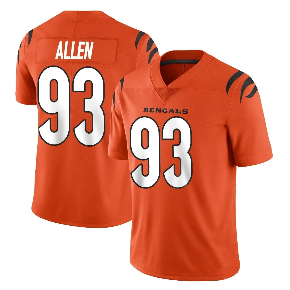 Kooe C.Bengals #93 Jonathan Allen Player Orange Vapor Untouchable Limited Home Game Stitched Jerseys