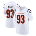 Kooe C.Bengals #93 Jonathan Allen Player White Home Game Stitched Jerseys