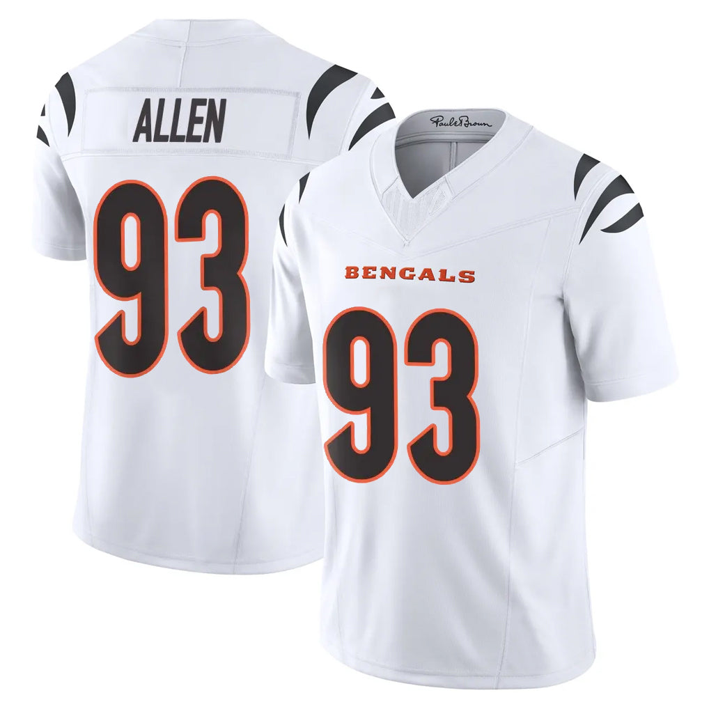 Kooe C.Bengals #93 Jonathan Allen Player White Vapor F.U.S.E. Limited Home Game Stitched Jerseys