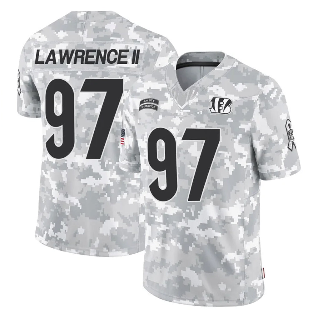 Kooe C.Bengals #97 Dexter Lawrence II Player Arctic Camo Salute to Service Limited Stitched Jerseys