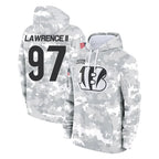 Kooe C.Bengals #97 Dexter Lawrence II Player Arctic Camo Salute to Service Pullover Hoodie Limited Stitched Jerseys