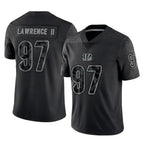 Kooe C.Bengals #97 Dexter Lawrence II Player Black Reflective Limited Game Stitched Jerseys