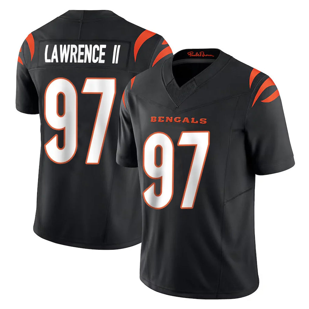 Kooe C.Bengals #97 Dexter Lawrence II Player Black Vapor F.U.S.E. Limited Home Game Stitched Jerseys