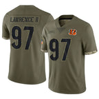 Kooe C.Bengals #97 Dexter Lawrence II Player Olive Salute to Service Limited Game Stitched Jerseys