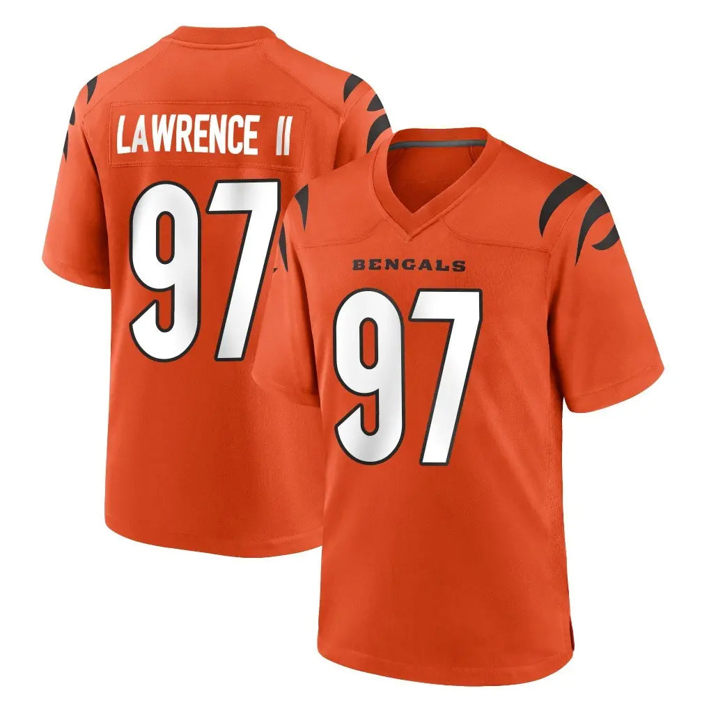 Kooe C.Bengals #97 Dexter Lawrence II Player Orange Home Game Stitched Jerseys