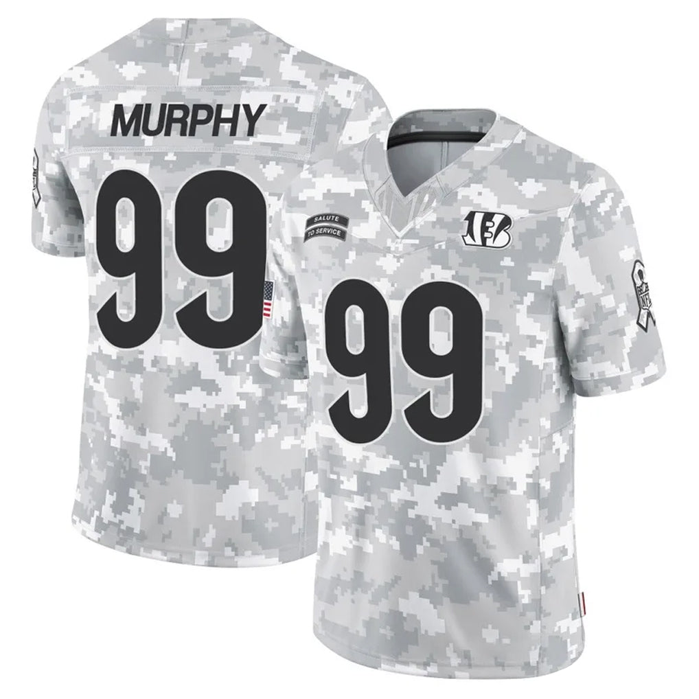 Kooe C.Bengals #99 Myles Murphy Player Arctic Camo Salute to Service Limited Stitched Jerseys